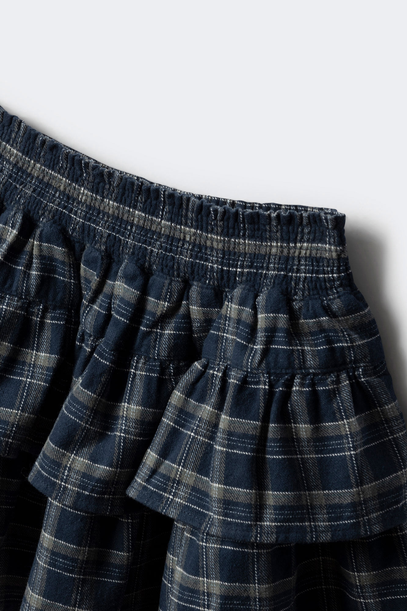 Springfield Kids Falda de cuadros con volantes ni&ntilde;a azul