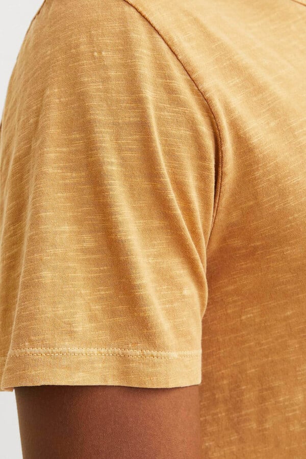 Jack & Jones Playera estándar fit botones amarillo