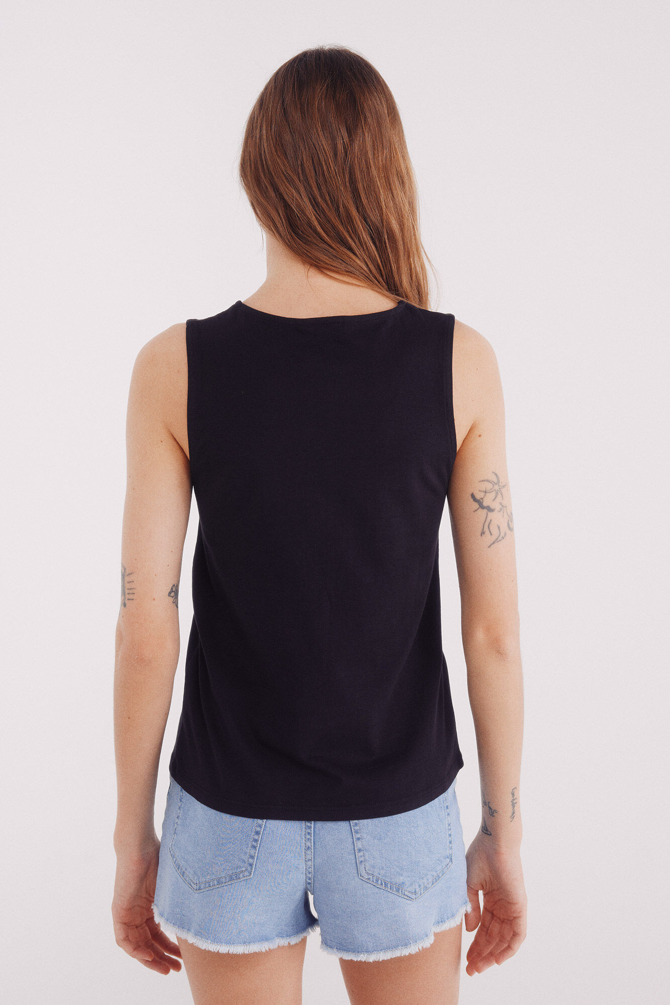 Springfield Playera tachuelas cristal negro