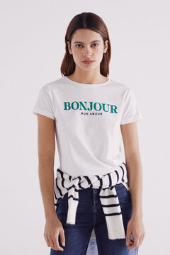 Springfield Playera "Au revoir" natural