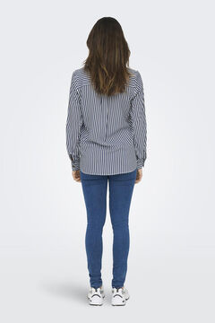 Springfield Camisa fluida con bolsillos frontales azulado