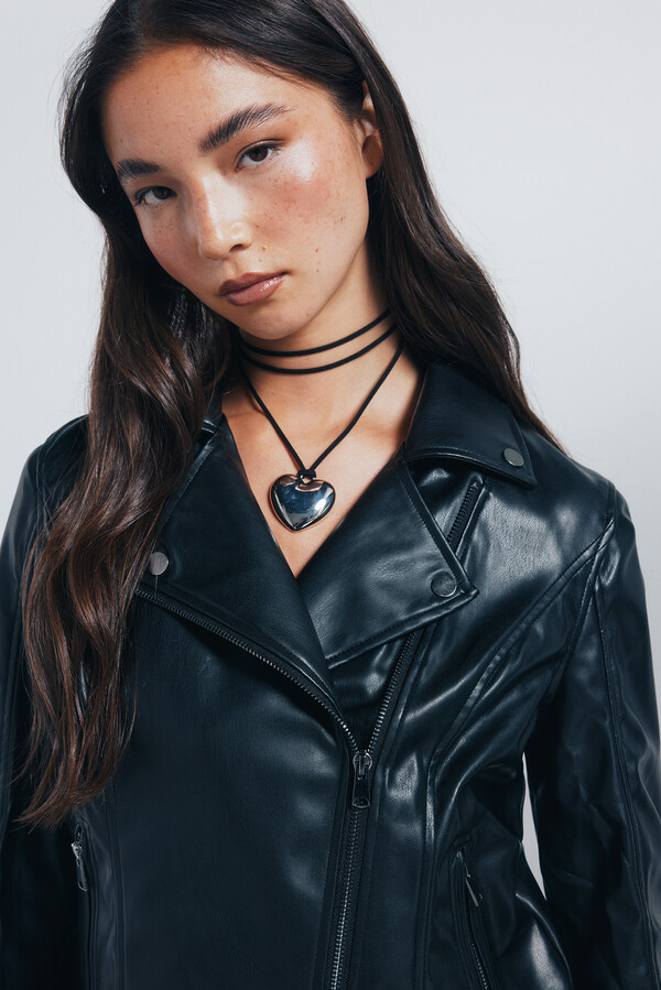 Springfield Chamarra motera  negro