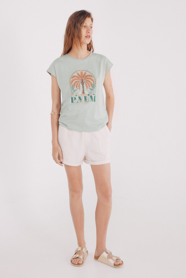 Springfield Playera gráfica  verde