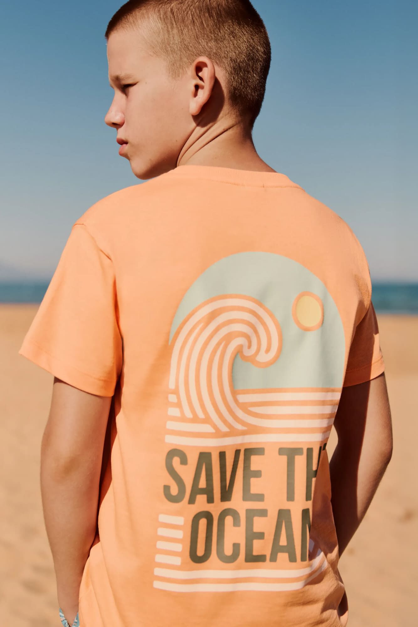 Springfield Kids Playera de manga corta "Save the ocean" ni&ntilde;o