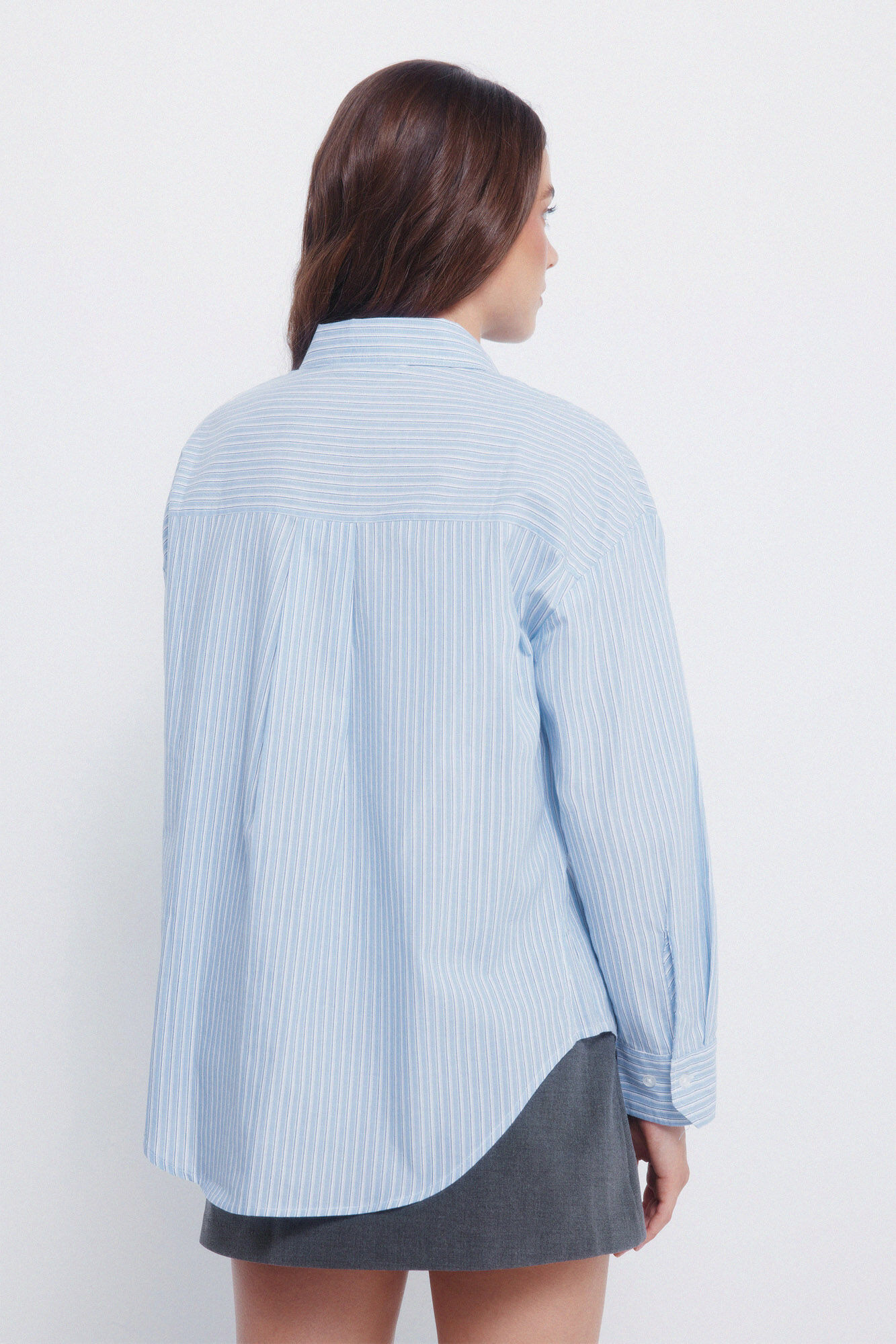 Springfield Camisa oversize con bolsillo de parche azul