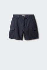 Springfield Kids Bermudas cargo de lino para ni&ntilde;o azul