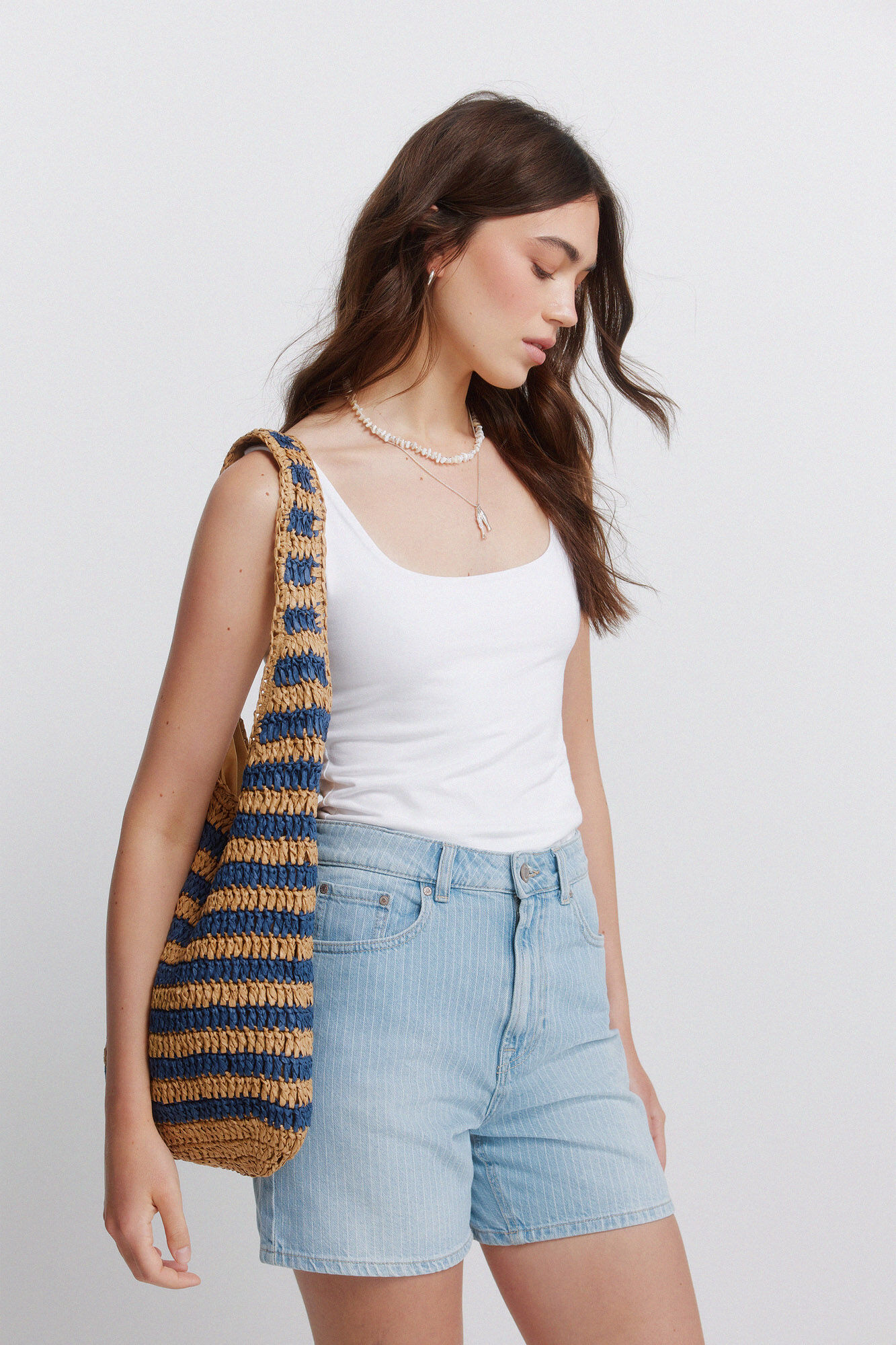 Springfield Bolsa de hombro a rayas