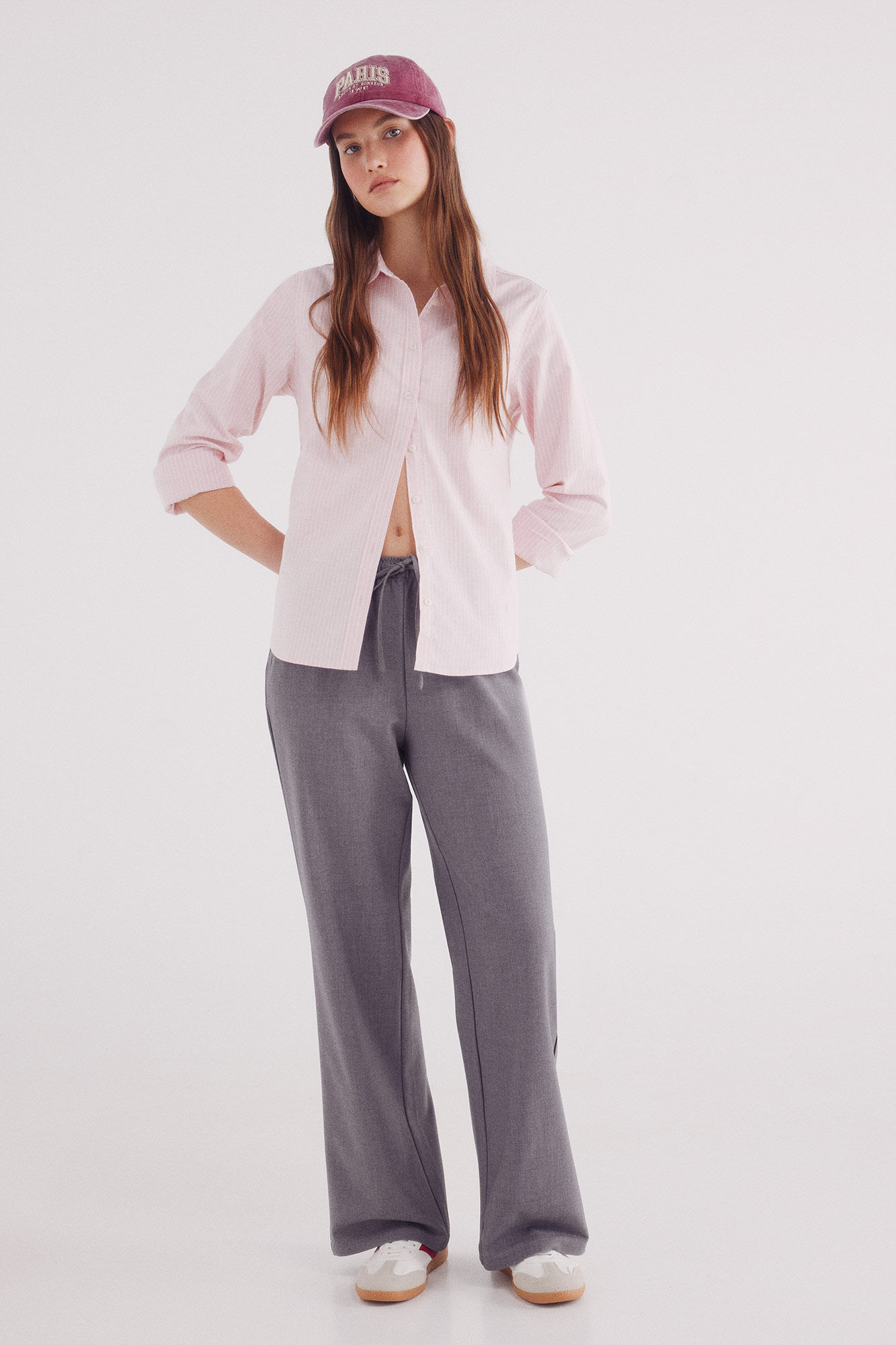 Springfield Camisa oxford algod&oacute;n rosa