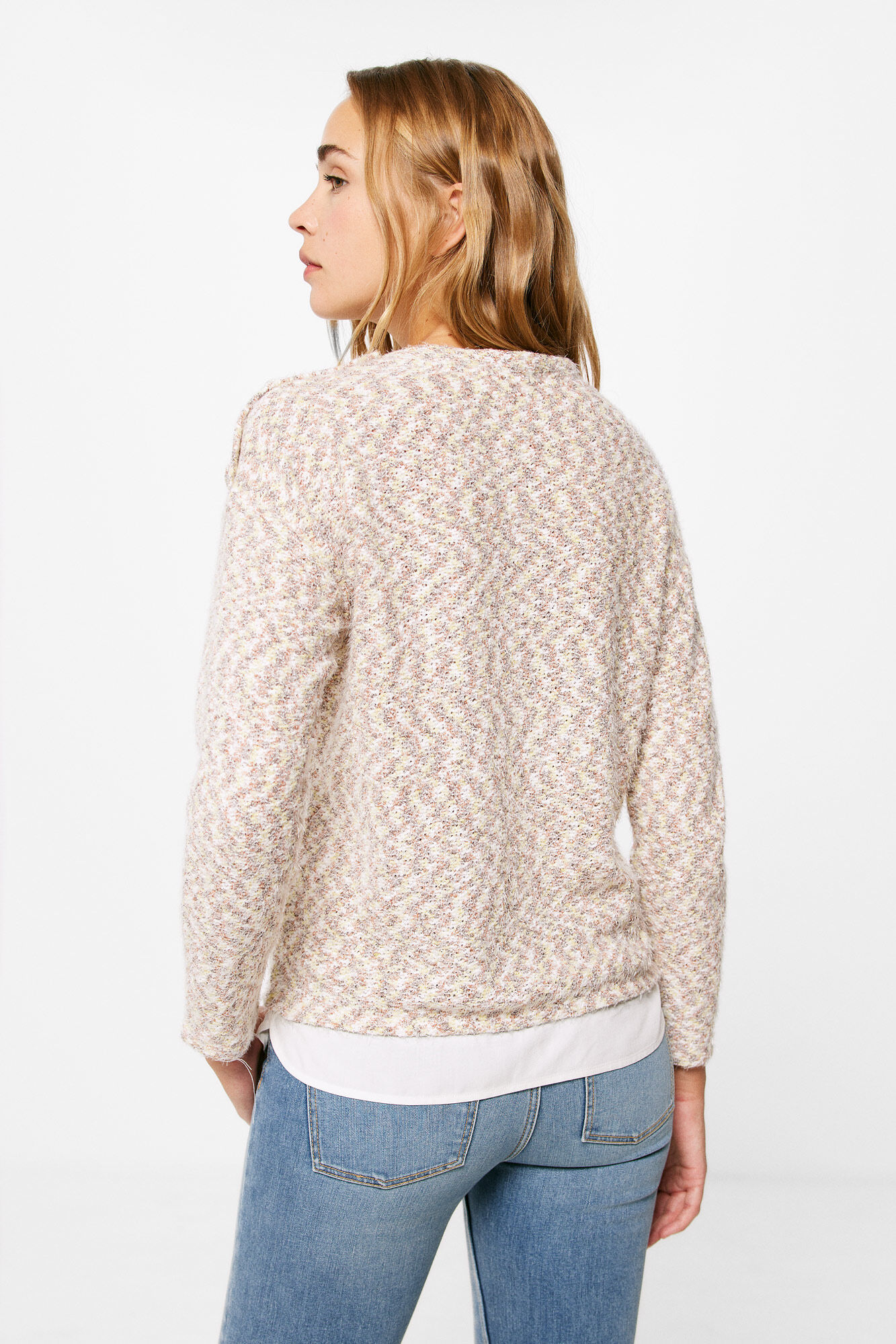 Springfield Playera Chenilla Jaspeada beige