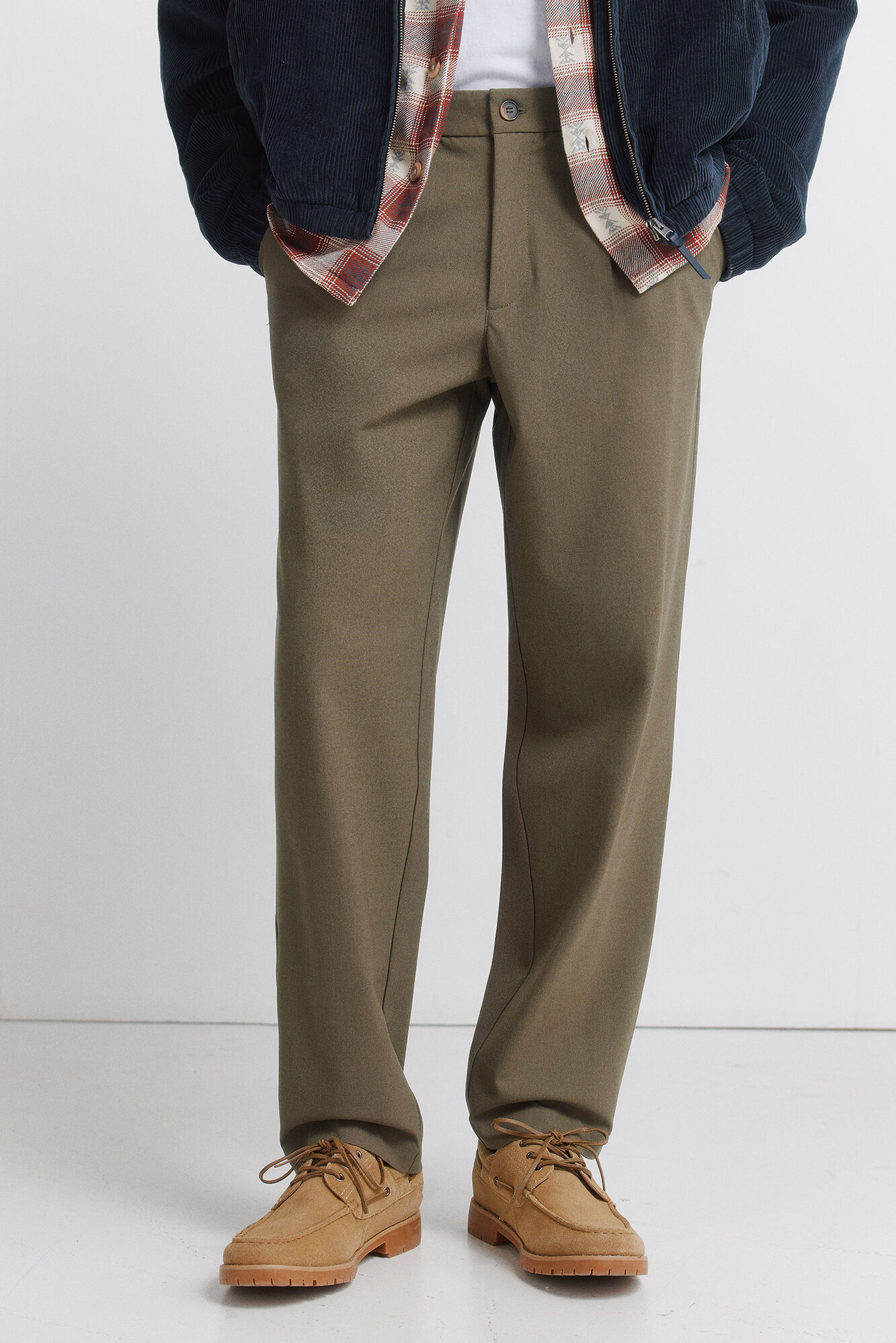 Springfield Pantal&oacute;n c&oacute;modo plisado de corte relajado