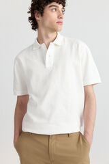Springfield Polo de estructura slim fit marfil