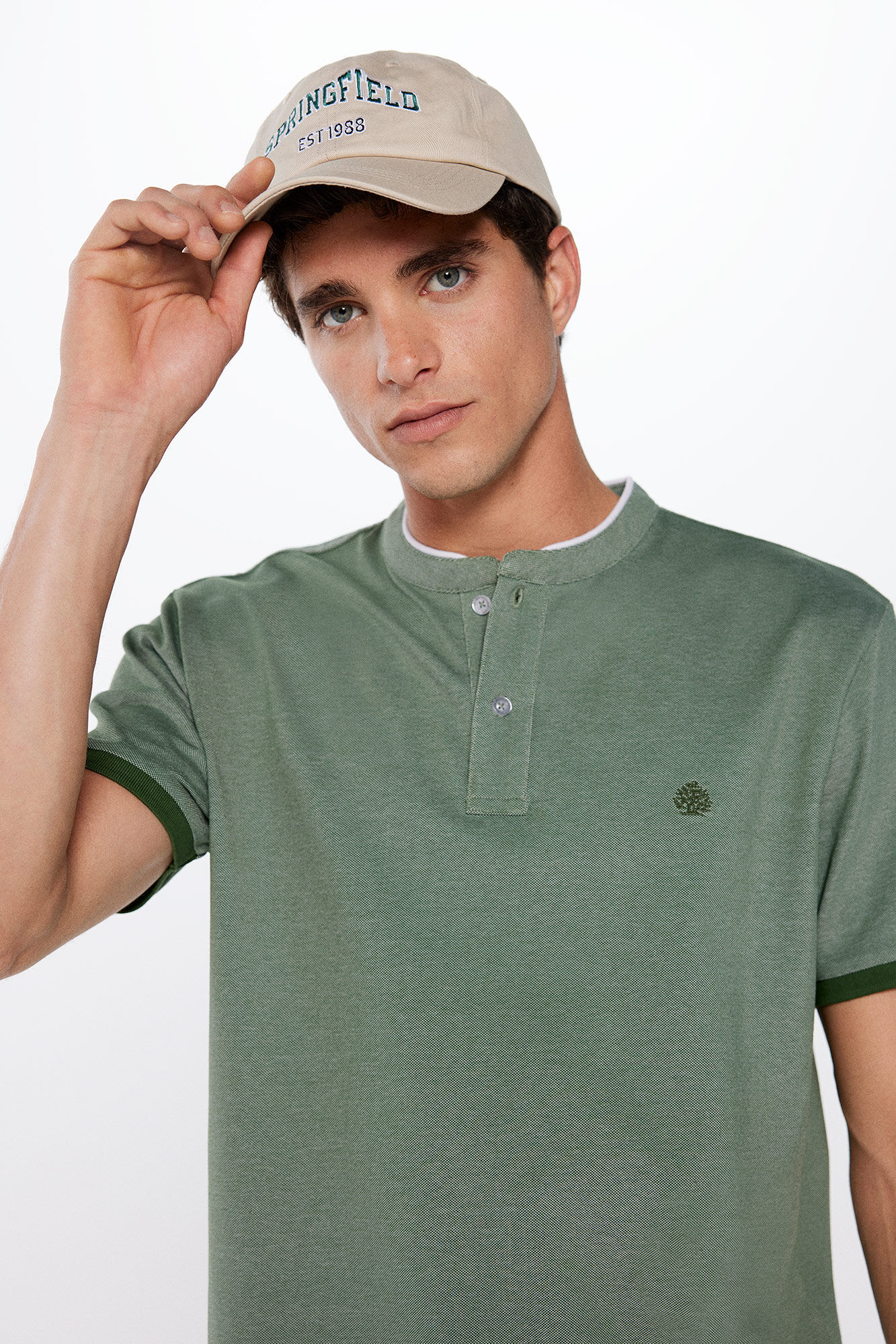 Springfield Polo slim cuello mao