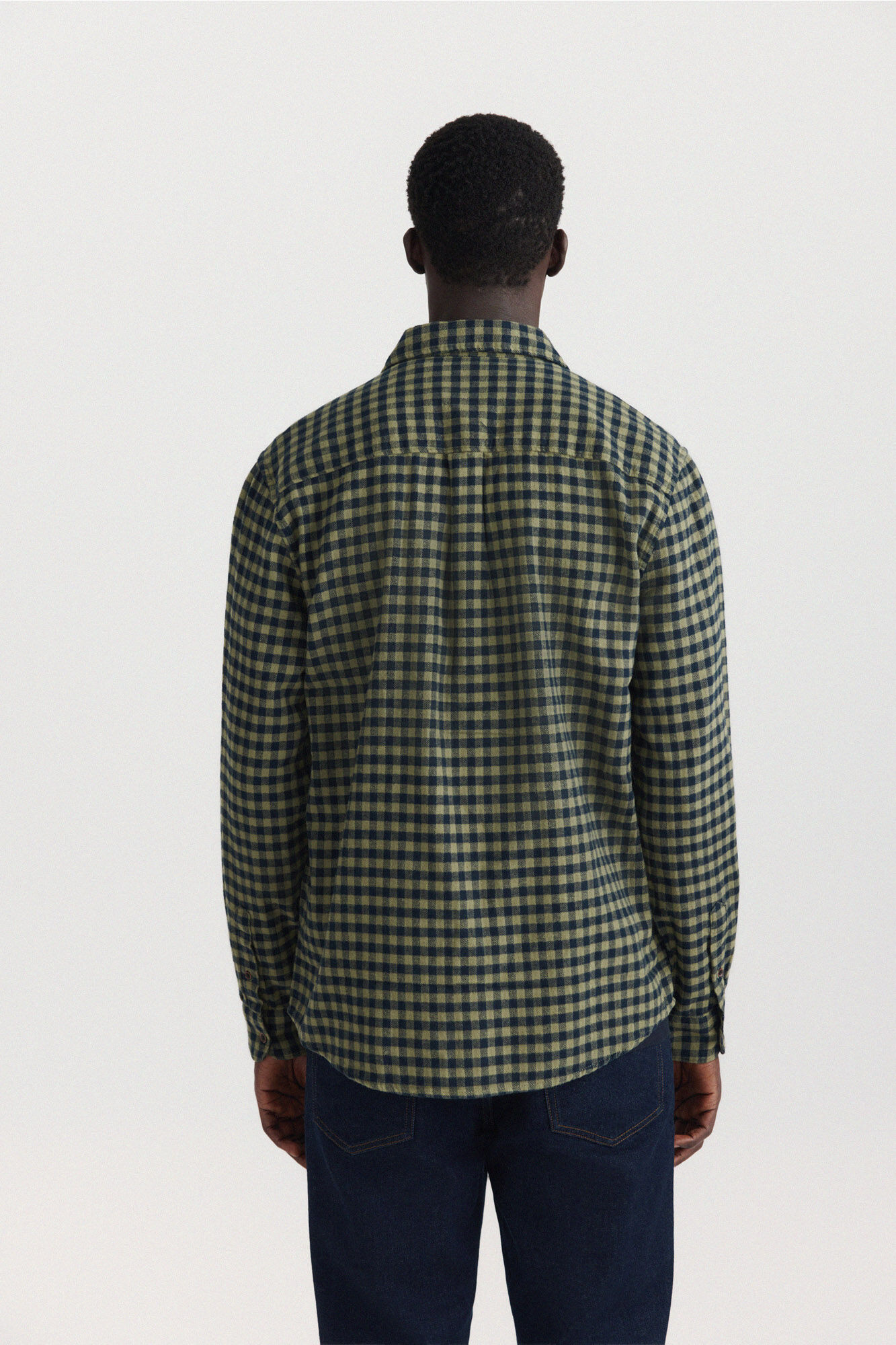Springfield Camisa de franela estampado vichy verde