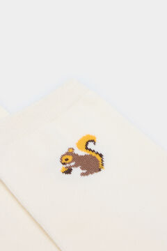 Springfield Calcetín largo liso ardilla beige