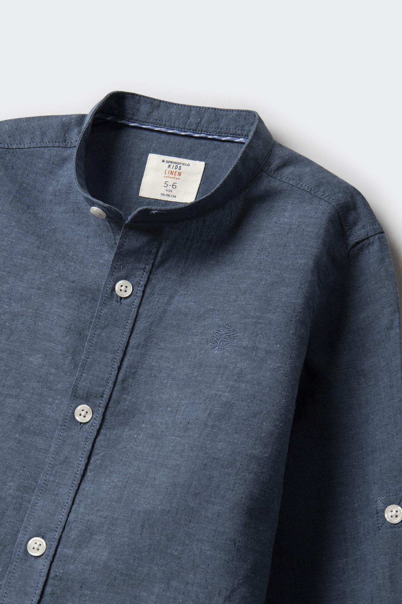 Springfield Kids Camisa lino ni&ntilde;o azulado
