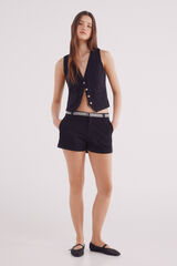 Springfield Shorts chino cinturón  negro