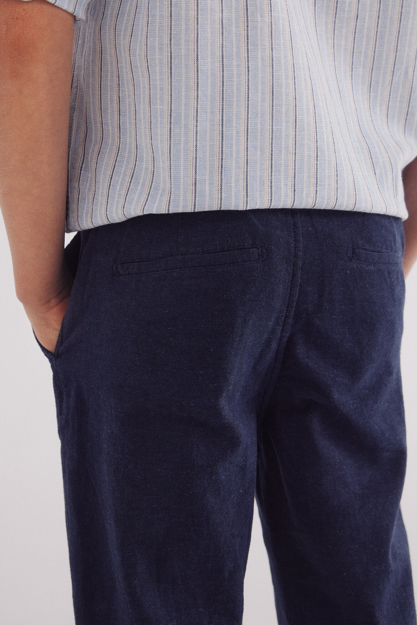 Springfield Kids Pantalon chino lino ni&ntilde;o azulado