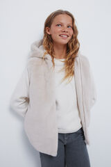 Springfield Kids Chaleco de piel para niña beige