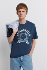 Springfield Playera logo sport azul mezcla