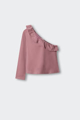 Springfield Kids Playera manga larga asim&eacute;trica rosa