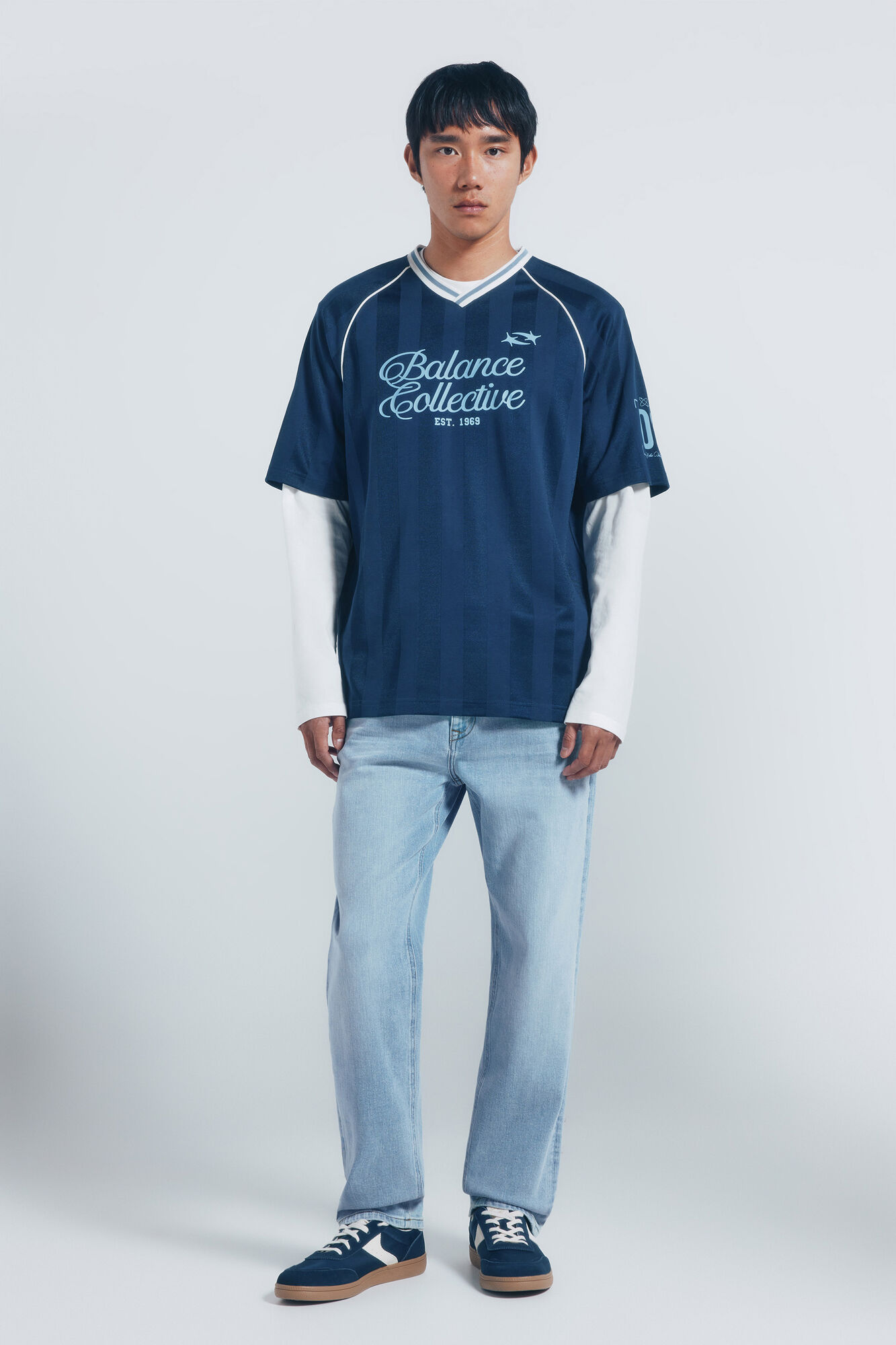 Springfield Camiseta sport pico azulado