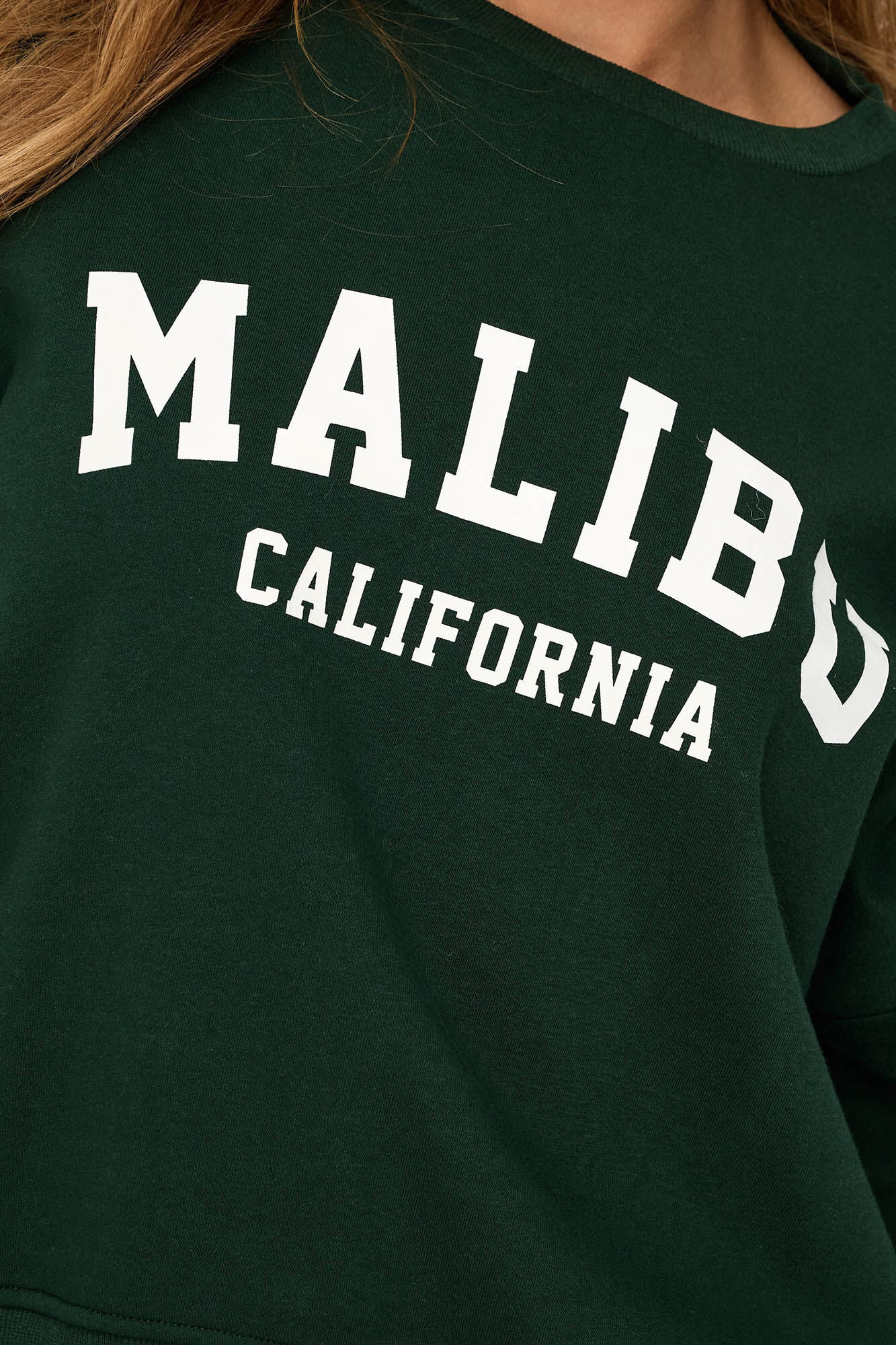 Only Sudadera de cuello redondo verde