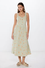 Springfield Vestido midi corsetero verde