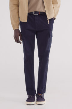 Springfield Pantalón chino cargo comfort slim fit azul