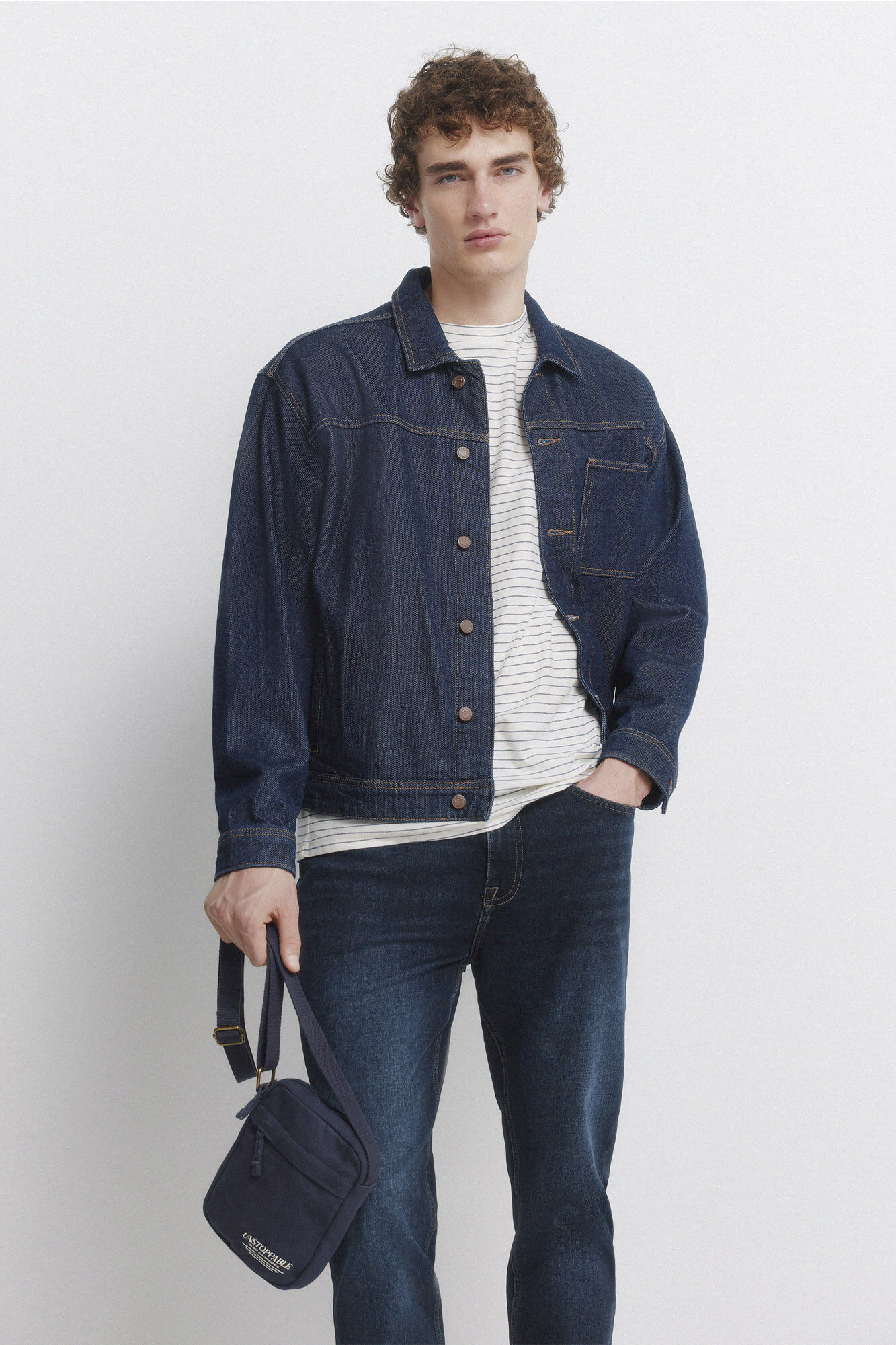 Springfield Jeans lavado oscuro slim fit turquesa