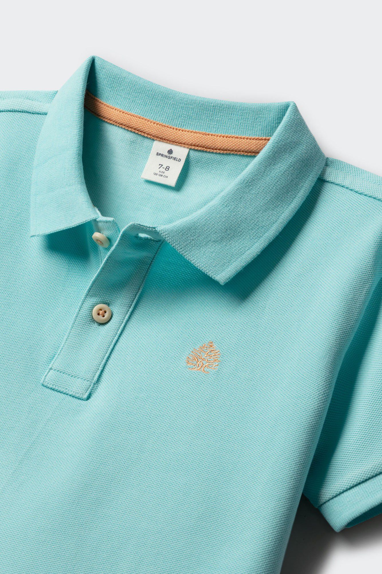 Springfield Kids Polo b&aacute;sico para ni&ntilde;o turquesa