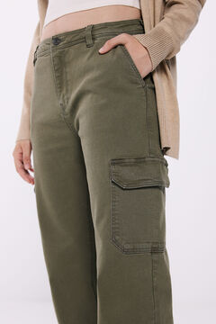 Springfield Pantalón cargo algodón khaki