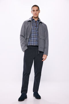 Springfield Camisa cuadros melange azul