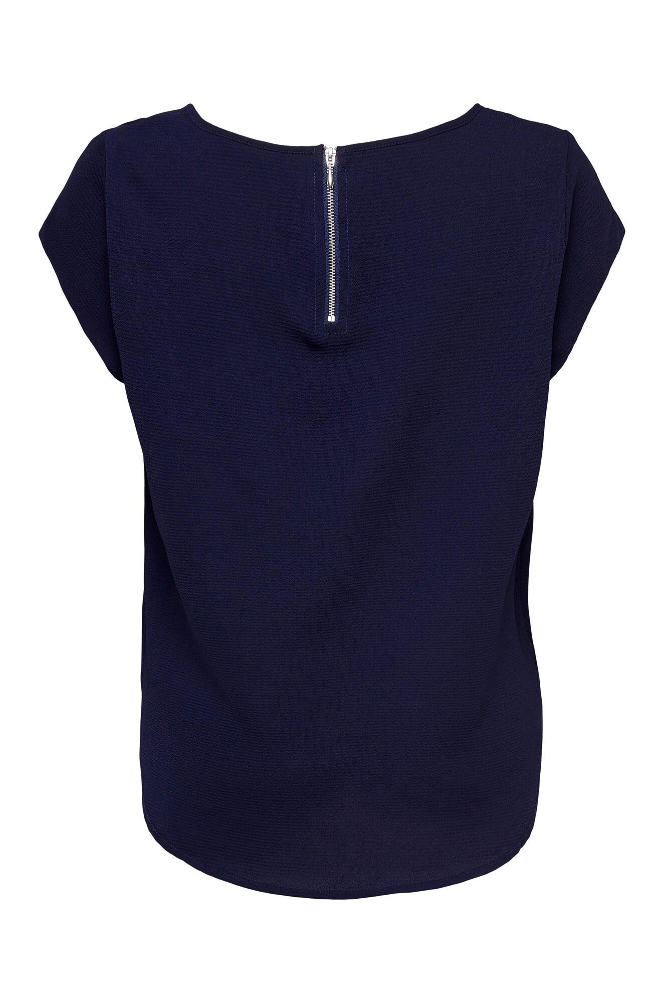 Only Playera lisa fluida azulado