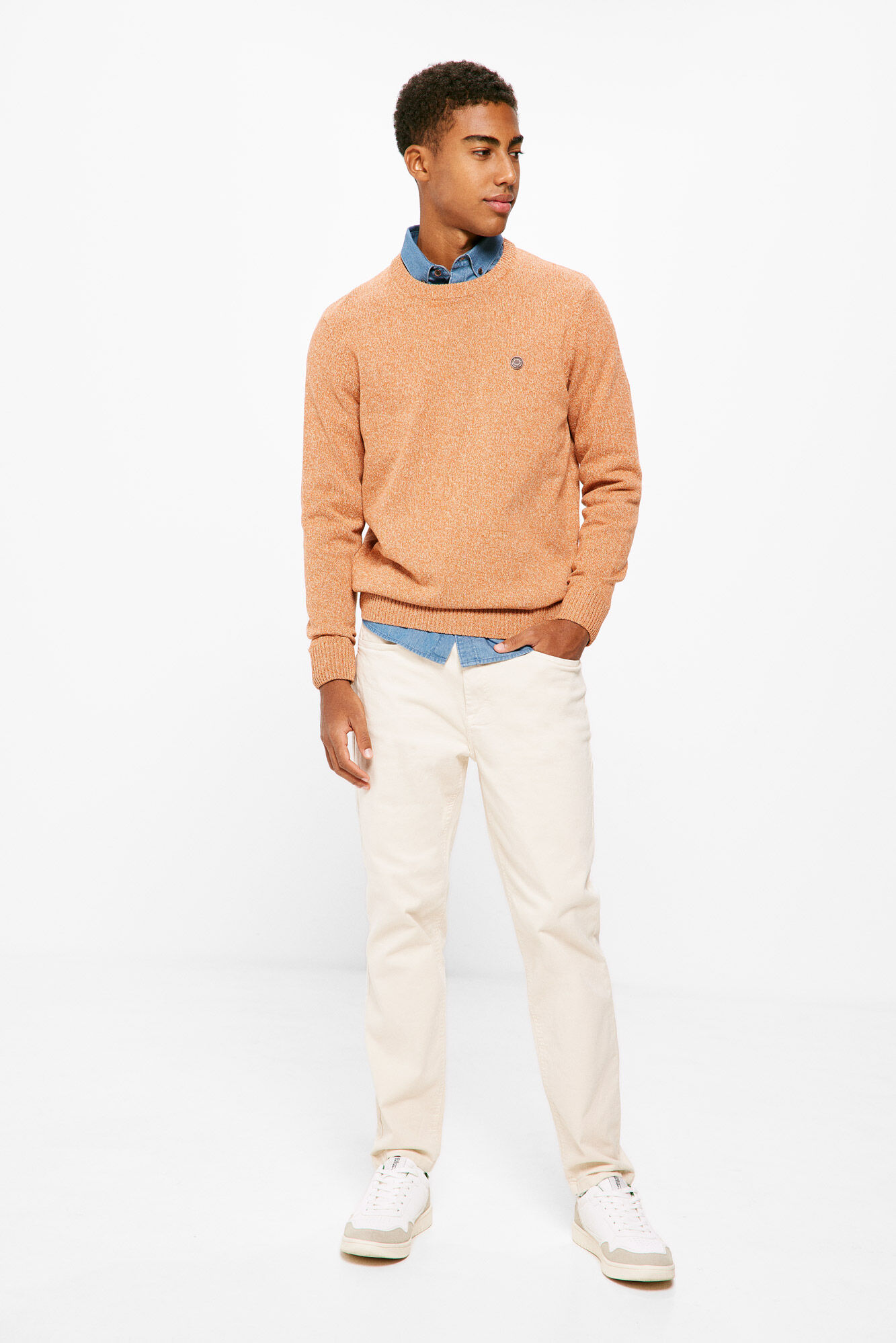 Springfield Su&eacute;ter rayas fantas&iacute;a naranja