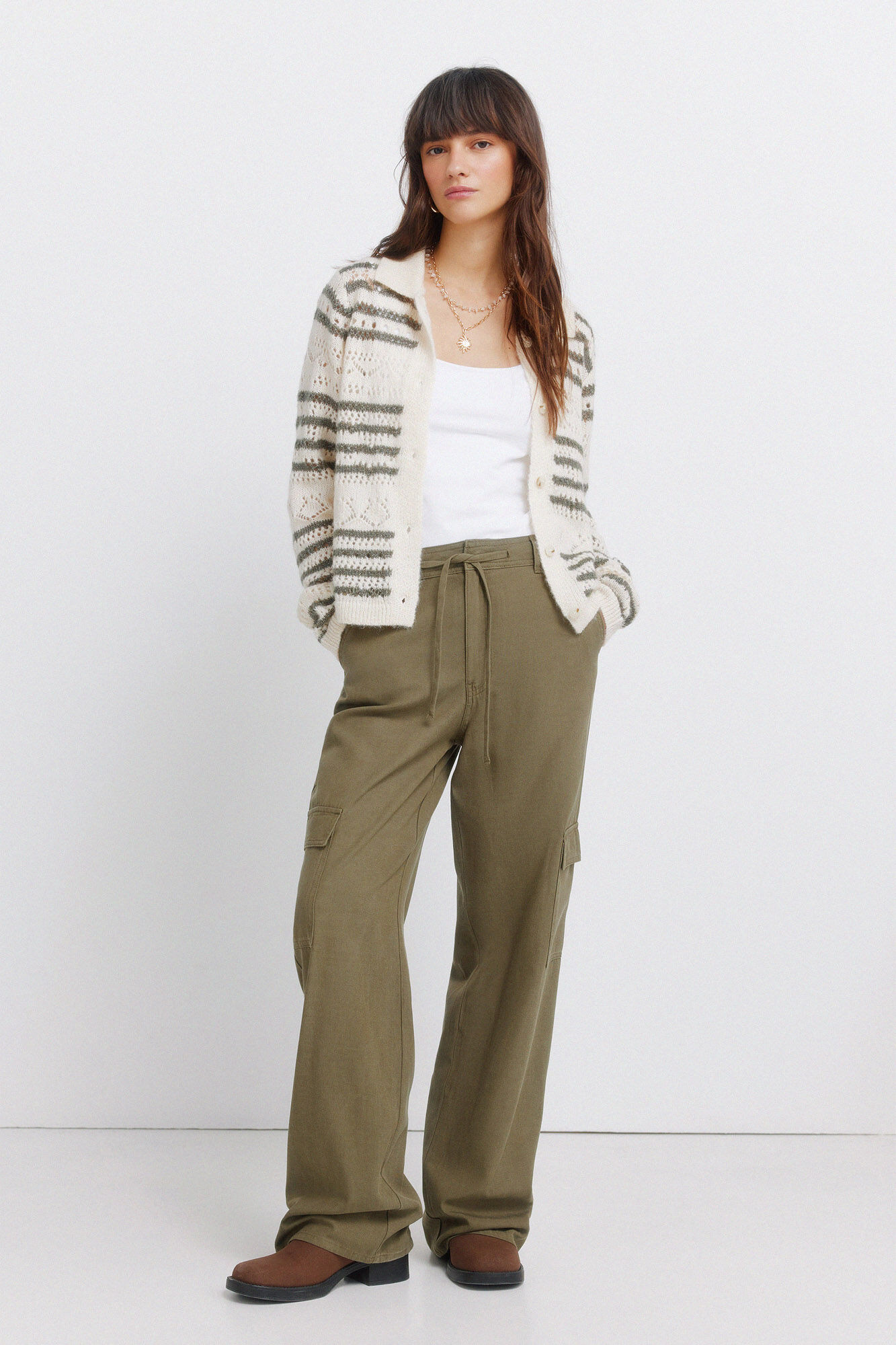 Springfield Pantal&oacute;n cargo de algod&oacute;n