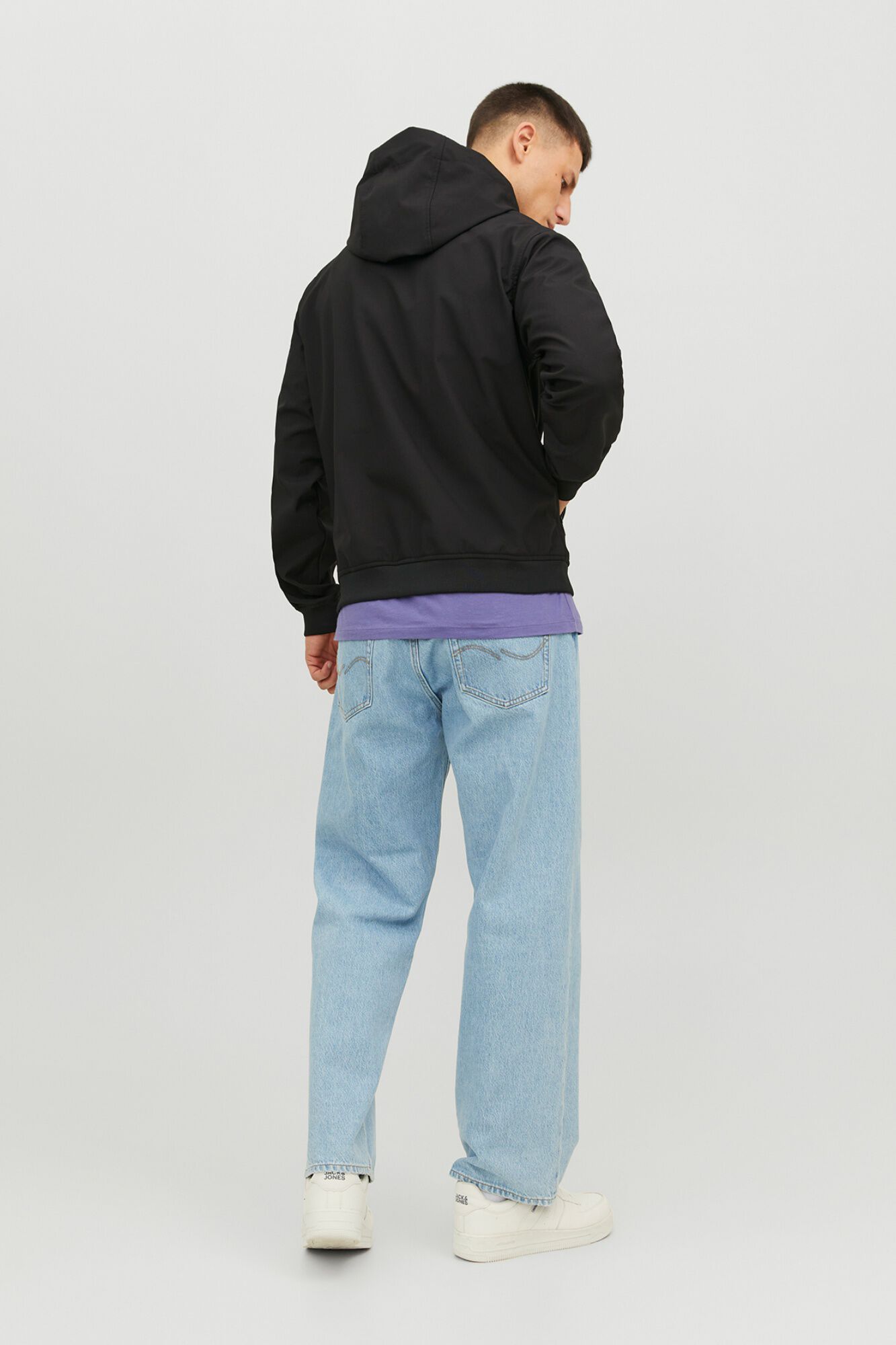 Jack & Jones Chamarra softshell con capucha negro