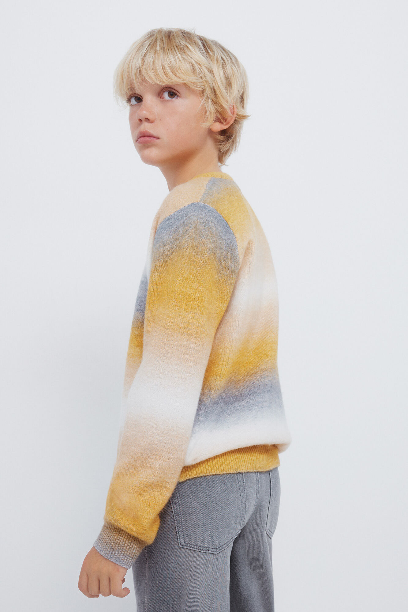 Springfield Kids Jersey de rayas naranjas para ni&ntilde;o amarillo