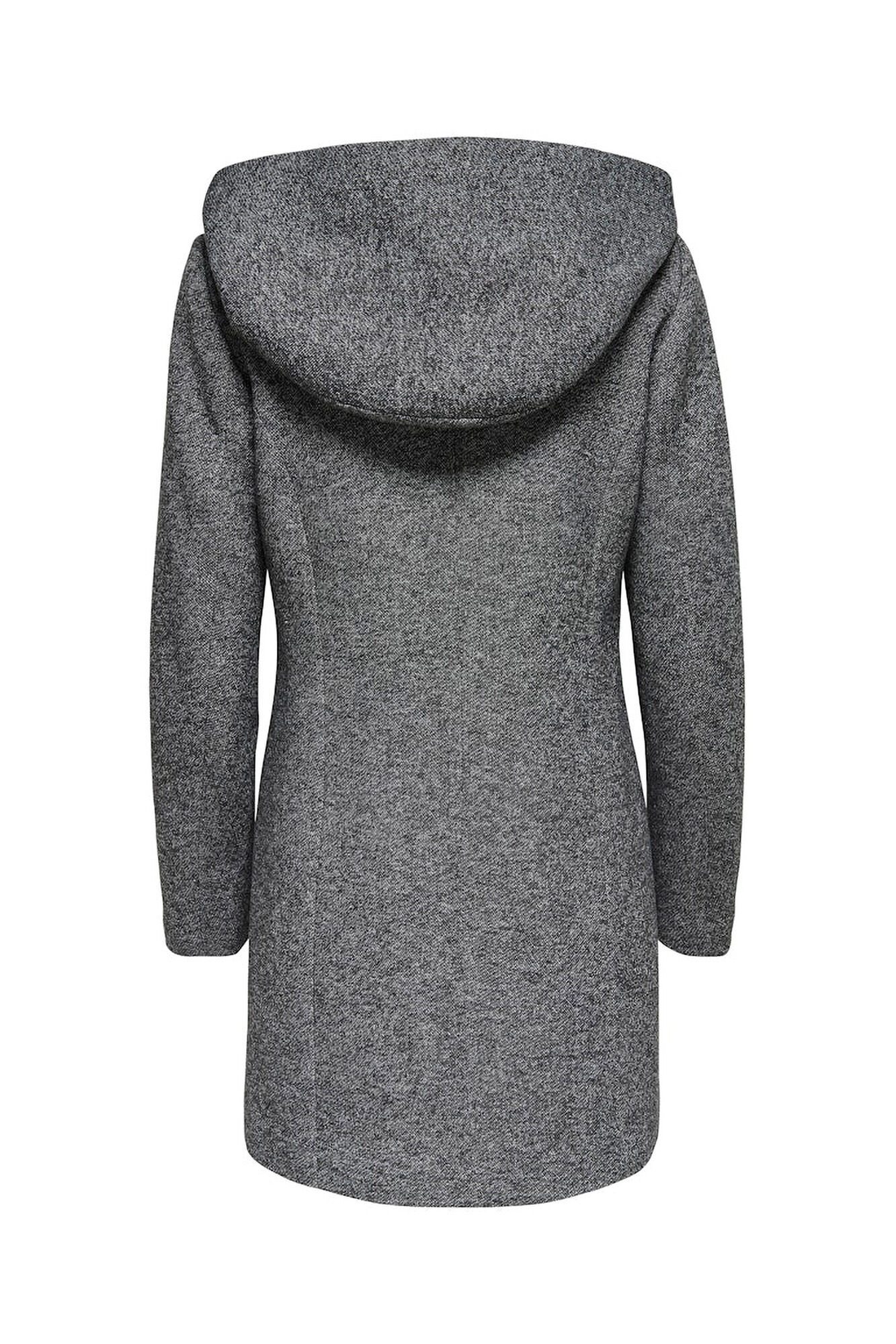 Only Abrigo midi de pa&ntilde;o gris