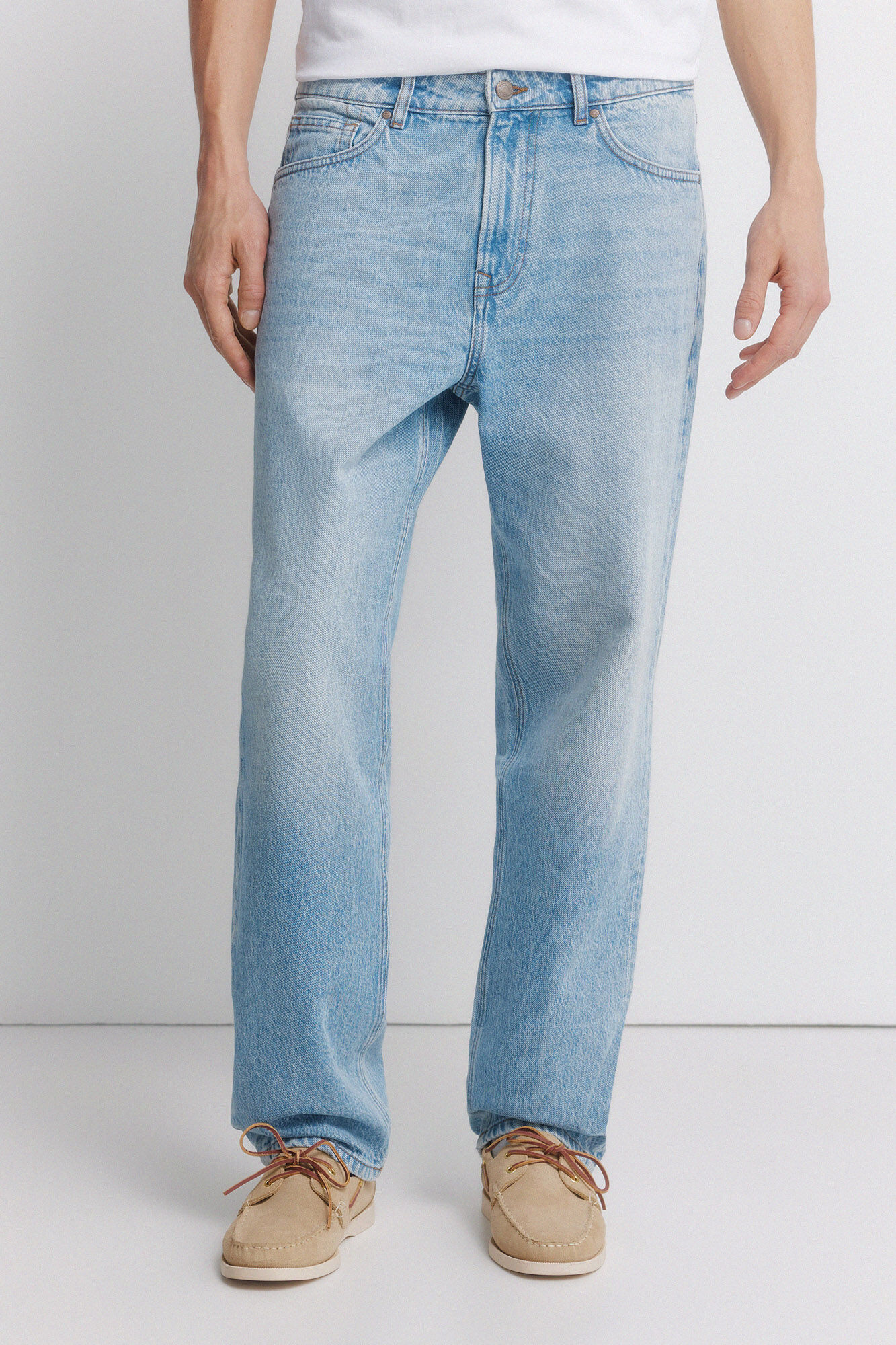 Springfield Jeans lavado medio claro straight fit azul