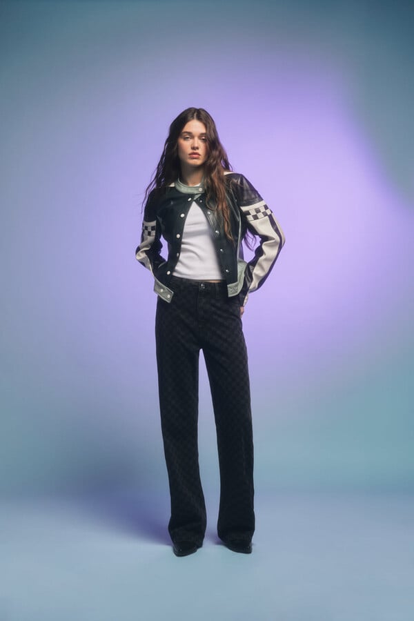 Springfield Chamarra motera negro