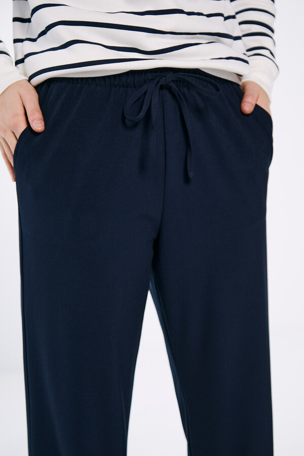 Springfield Pantalón jogger básico marino