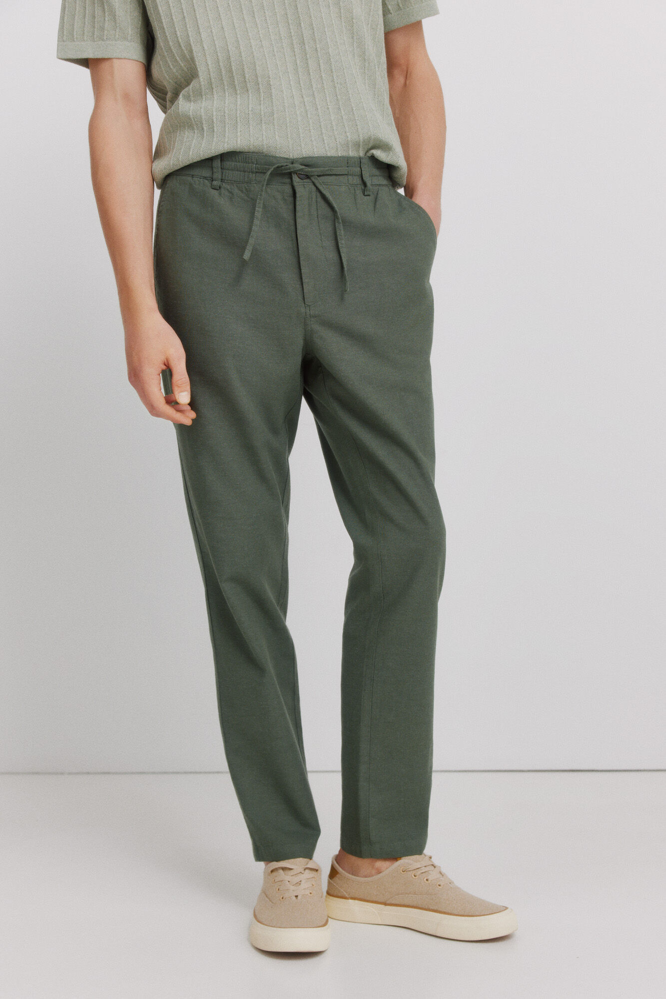 Springfield Pantal&oacute;n chino comfort fit de lino