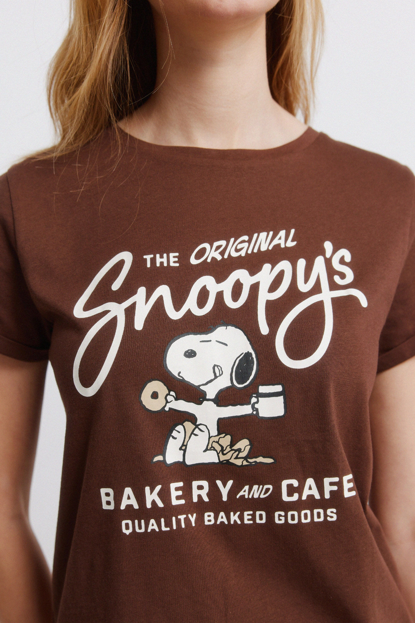 Springfield Playera de manga corta Snoopy estampado