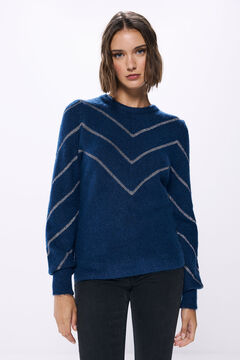 Springfield Suéter chevron lurex estampado