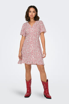 Springfield Vestido corto estampado natural