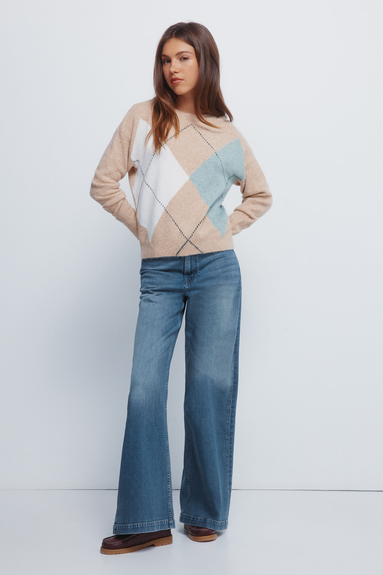 Springfield Jersey frontal en forma de diamante nude