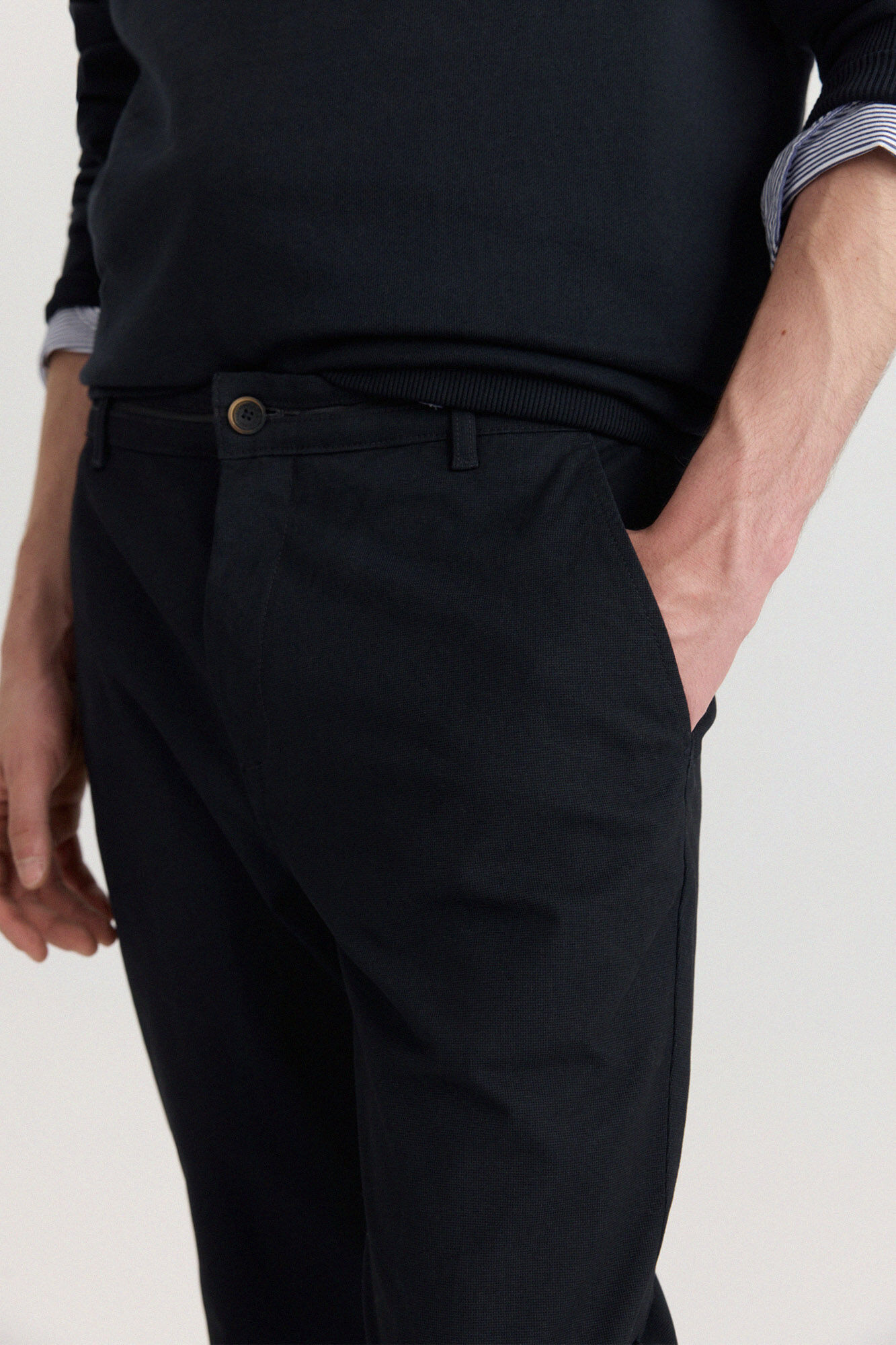 Springfield Pantal&oacute;n chino microestampado slim fit azul