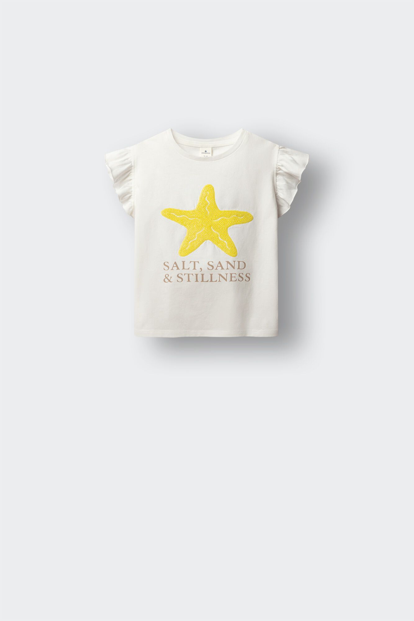 Springfield Kids Playera de manga corta de lentejuelas de estrella de mar para ni&ntilde;a