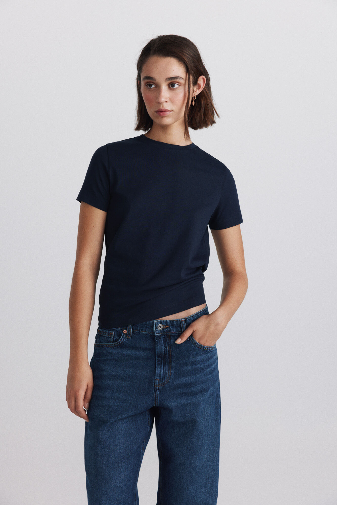 Springfield Playera b&aacute;sica de algod&oacute;n lisa