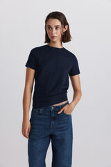 Springfield Playera b&aacute;sica de algod&oacute;n lisa negro